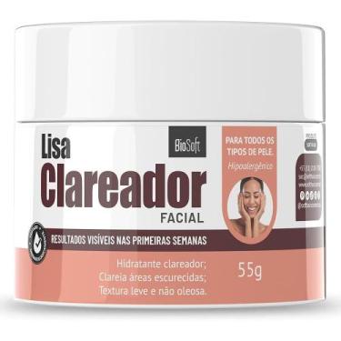 Imagem de Creme Hidratante Facial Bio Soft Lisa Clareador 55g