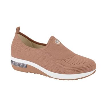Imagem de Tênis Casual Feminino Gel Tech Gaspea Linho Nude Modare 7320.217