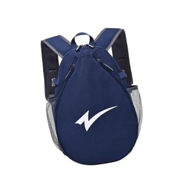 Imagem de Generic Mochila de tênis/badminton de grande capacidade, portátil, com alça de ombro ajustável para exercícios e atividades ao ar livre, Azul Escuro