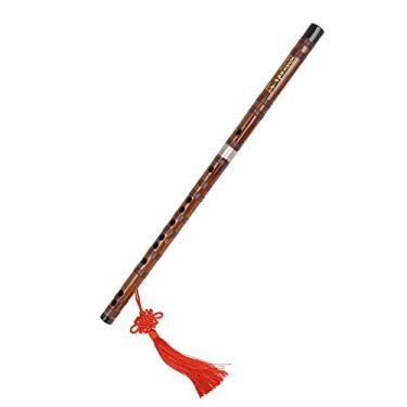 Imagem de Flauta Dizi de Bambú Amargo Artesanal Chinês Tradicional Clave Instrumento Madeira com Bolsa Armazenamento e Nó para Ini