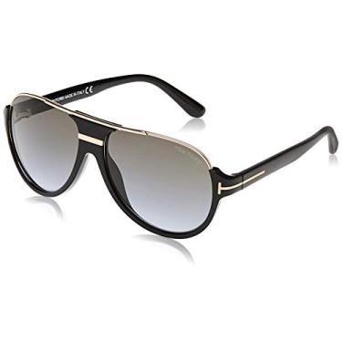 Imagem de Óculos de sol aviador Tom Ford Dimitry em preto brilhante FT0334S 01P 59, Preto, 59-14-130