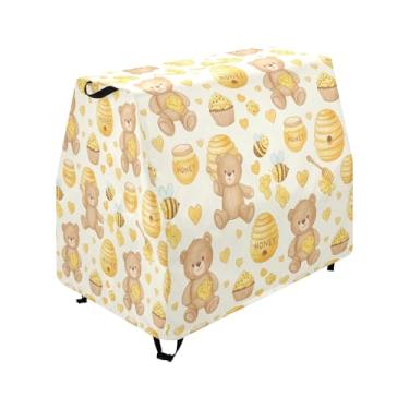 Imagem de Qilmy Honey Bear Kids Water Table Cover, Duty Waterproof Patio Table Covers for Outdoor Toddler Splash Tables, UV Resistant & Dustproof Play Table Protector, Cover Only