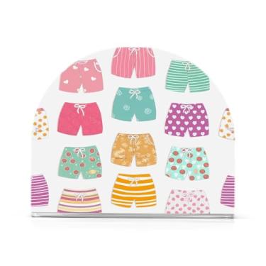 Imagem de JUZIHAI Shorts de praia Porta-guardanapos para mesa Dispensador de guardanapos de acrílico para mesa Suporte de lenços independente para cozinha sala de jantar bar festa decoração de casa