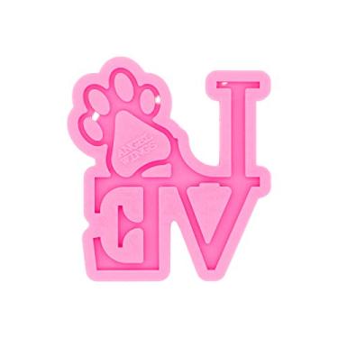 Imagem de Molde de resina de letras de pata de cachorro super brilhante para chaveiro, moldes de silicone para fundição de resina, moldes de silicone, molde de argila de polímero, molde de decoração de casa