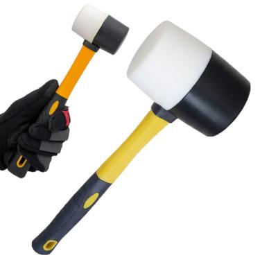 Imagem de Martelo Borracha Ergonomico Assentar Piso Ceramica Chao Moveis Reparo Construçao Obra Mercenaria