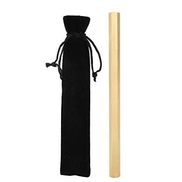 Imagem de Alomejor Caneta de Gel, Caneta de Escrita de Metal de Latão Com Recarga de Gel de 0,5 Mm e Régua de 10 Cm, para Assinatura de Negócios de Escritório Escolar e Uso Diário (0,5mm)