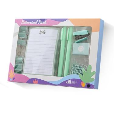 Imagem de Bloco de Notas Memo Escritório com Suprimentos Clamp Papel Cauda Longa Canetas Grampeador 400 Grampos Clipes para Mulher