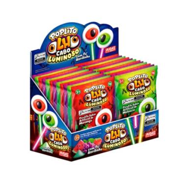 Imagem de Pirulito Pop lito Olho Cabo Luminoso - Caixa 24 Unidades de 12g