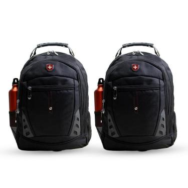 Imagem de Kit 2 Mochila com Alça de Aço Forte Grande Interlagos Swiss Move-Unissex