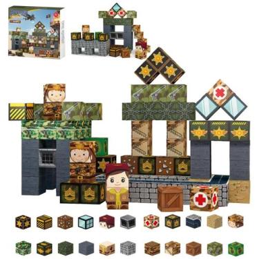 Imagem de 100 unidades de blocos de construção magnéticos Dazhshun, ladrilhos ma