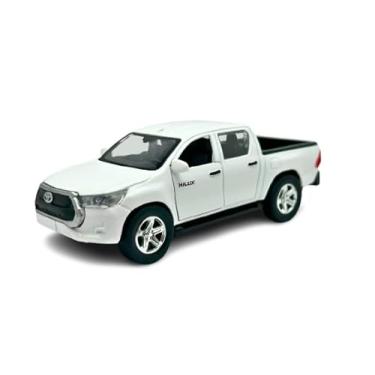 Imagem de Miniatura Caminhonete em Metal, Escala 1:32, Portas que Abrem, Carro de Coleção, Cor Azul, Branco e Preto, Manual, para Colecionadores, A Partir de 3 Anos (Branco)