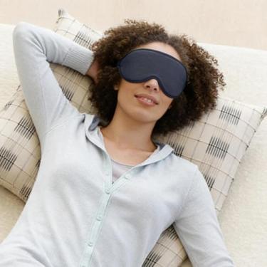 Imagem de 1 máscara de olho para dormir de lado, máscara ocular com bloqueio de luz 3D, macia e confortável, perfeita para viagens e em casa