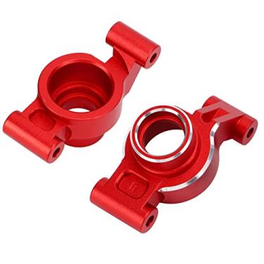 Imagem de CUOFYUNL 2pcs assento do eixo traseiro liga de alumínio RC suporte de cubo de braço articulado traseiro para carros 1/10 MAXX 2.0 RC (Vermelha)