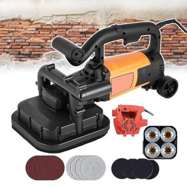 Imagem de Lixadeira De Parede PortáTil, Esmerilhadeira EléTrica Para Concreto, MáQuina De Lixar Pisos De 3800 W Com 4 CabeçAs, 6 ConfiguraçõEs De Velocidade, 3 Discos De Lixa Para Cimento, Azulejo E MáRmore