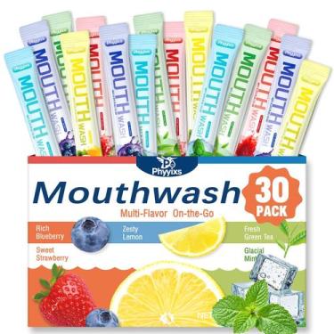 Imagem de Enxaguante bucal Phyyxs Travel Size 30 pacotes sem álcool e 5 sabores