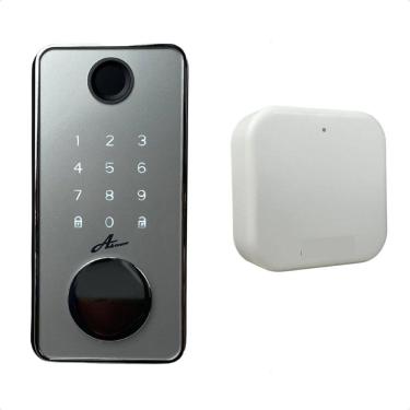 Imagem de Fechadura Advance 8600A Cinza Com Hub Segurança Smart