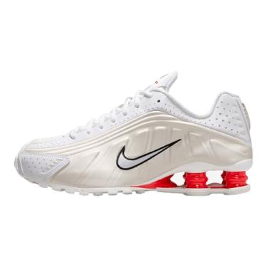 Imagem de Nike Tênis feminino Shox R4 (AR3565-103, branco/fantasma/vermelho picante/branco), Branco/Fantasma/Vermelho Picante/Branco, 41
