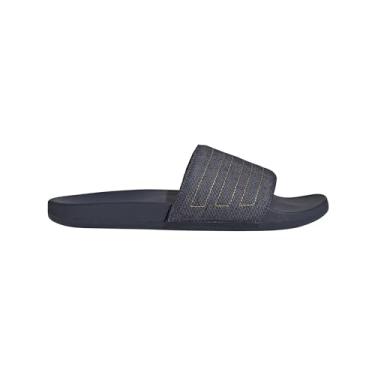 Imagem de adidas Tênis adulto unissex Adilette Comfort Slide, Azul-marinho/Amarelo Preloved/Shadow Navy, 16 Women/15 Men