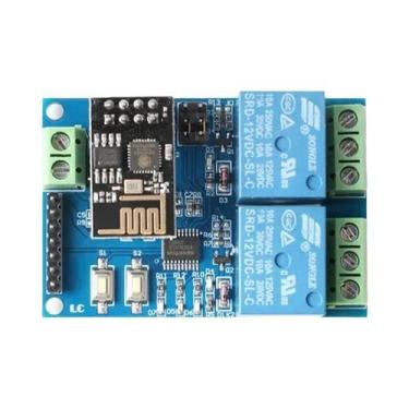 Imagem de Relé WiFi 5V 12V ESP8266 ESP-01 Módulo De Controle Remoto Inteligente 