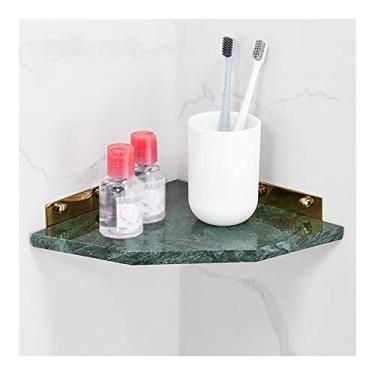 Imagem de Suporte de chuveiro de canto de aço inoxidável 304 prateleira de banheiro de parede, suporte de chuveiro, acessórios de banheiro prateleiras organizador de chuveiro (cor: branco e dourado 2) (verde e