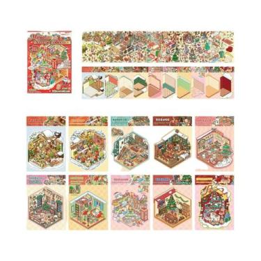 Imagem de Adesivo 3D Kawaii De Natal E Halloween: Cenário De Cabana DIY Para Pre