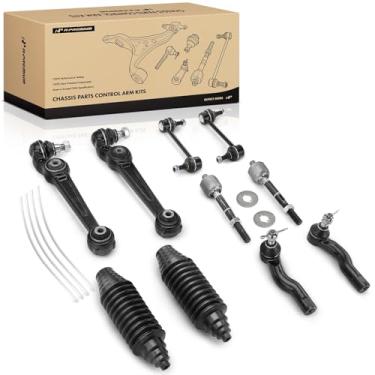 Imagem de A-Premium Conjunto de 10, braço de controle inferior dianteiro dianteiro, link da barra oscilante, extremidade interna e externa, compatível com Ford Fusion 2010-2012, Lincoln MKZ 2011-2012, Mercury