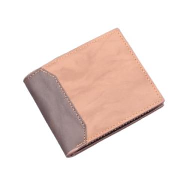 Imagem de Carteira masculina ultrafina de poliuretano – carteira com 6 compartimentos para cartões, janela para cartão de identificação e bolso com zíper, carteira fina e leve, preta, marrom escuro, marrom