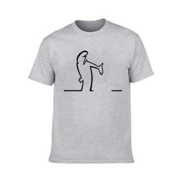 Imagem de Camiseta Masculina De Verão Com Estampa Engraçada, Algodão Confortável