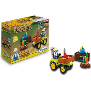 Imagem de Blocos de Montar Fazenda Trator Hortifruti 80 Peças 2749.8 - Xalingo