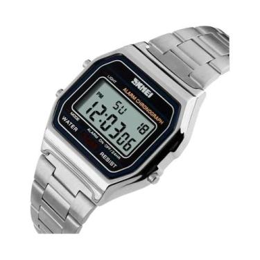 Imagem de Relógio Digital À Prova D'Água Masculino Skmei 3Bar Com Pulseira De Aç