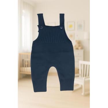 Imagem de Jardineira Para BeBe Recém Nascido Menino e Menina Vira Pé Macacão de 