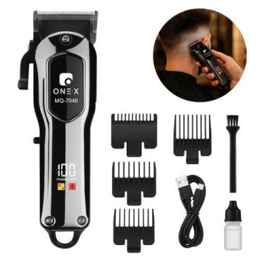 Imagem de Máquina de Cortar Cabelo e Barba Sem Fio Display Lad Onex MQ7048 Profi