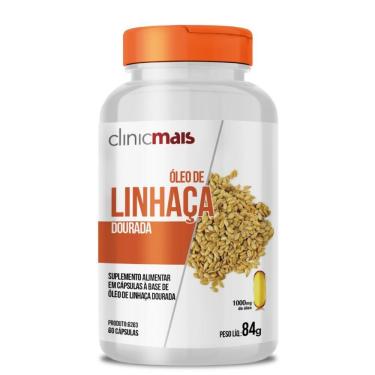 Imagem de Óleo De Linhaça Dourada 60 Cápsulas 1000mg Clinicmais