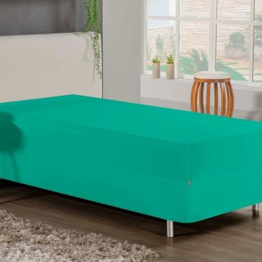 Imagem de Jogo De Cama Solteiro Nobre 2 Peças Luva De Box 55cm De Altura Malha 100% Algodão - Jade