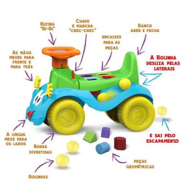 Imagem de Totokinha Bolinha Menino Carrinho de Empurrar Infantil 6006 - Cardoso 
