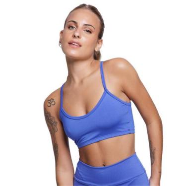 Imagem de Top Fitness Bella Fiore Nadador Feminino Alça Fina Academia, Royal, GG