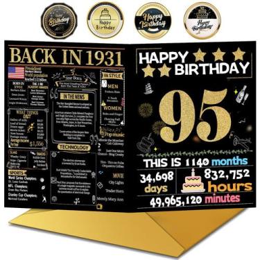 Imagem de Cartão de Aniversário Joycard 95º com Envelope 20x25 cm
