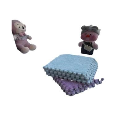 Imagem de Tapete De Brincar Infantil De Pelúcia Macia 30x30CM, Tapete De Quebra-