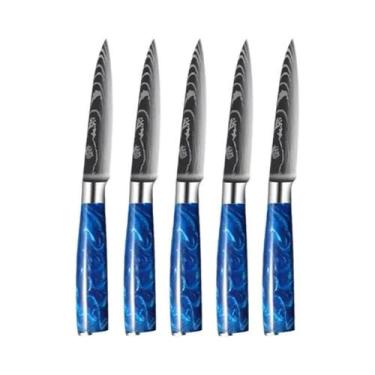 Imagem de Conjunto De Facas De Cozinha Profissionais Em Aço Inoxidável Com Cabo 
