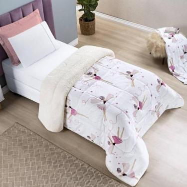 Imagem de Edredom Solteiro Coberdrom Infantil Sherpa com Mantinha 1 Peça - Baila