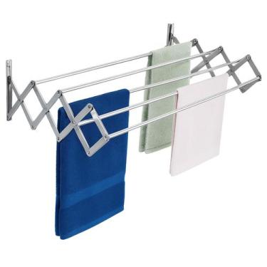Imagem de Varal Sanfonado de Parede 1 Metro Alumínio Real Escadas
