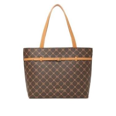 Imagem de Bolsa Feminina Rafitthy Tote Grande PU Marrom/Caramelo-Feminino
