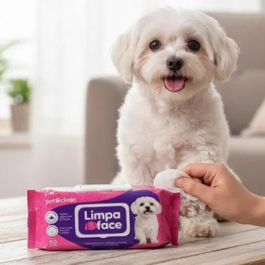Imagem de Toalha Lenço Umedecido Cachorro Cães e Gatos 50un Limpa Pata, Popô, Fa