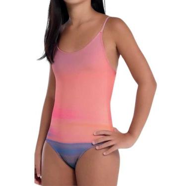 Imagem de Maiô Praia Juvenil She Estampado Secagem Rápida Conforto, Rosa ro03, 1