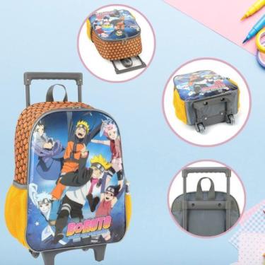 Imagem de Mochila Escolar Com Rodinha Desenho Naruto Boruto Resistente - Importa