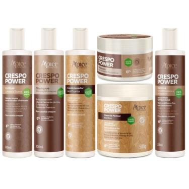 Imagem de Kit Apice Crespo Power 6 Produtos Completo Tratamento Profissional Veg