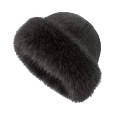 Imagem de Chapéu De Inverno Grosso De Pelúcia, Cor Sólida, Acessório De Moda, À 