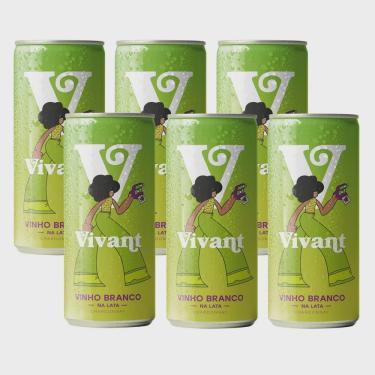 Imagem de Kit 06 Unidades Vinho em Lata Vivant Branco 269ml