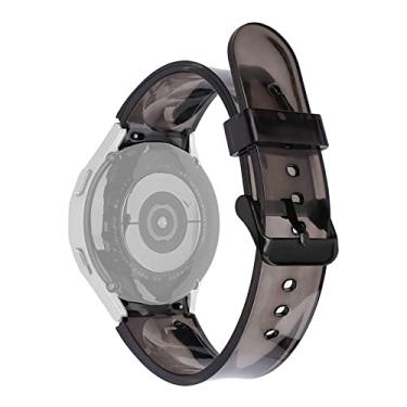 Imagem de Pulseira Transparente LTIMPORTS, compativel com Galaxy Watch6 - Galaxy Watch6 Classic - Galaxy Watch5 - Galaxy Watch5 Pro - Galaxy Watch4 - Galaxy Watch4 Classic (Preto)