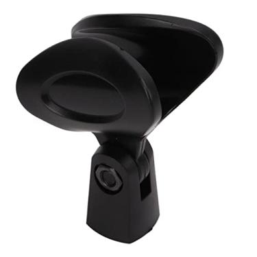 Imagem de Zyyini Suporte de clipe para microfone, suporte de microfone de plástico ajustável universal com parafuso de 1,5 cm a 1,9 cm, para tripé/câmera